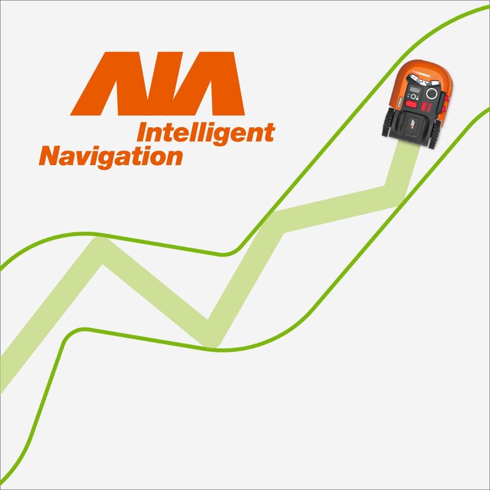 WORX WR167E Mähroboter 700 m² mit Kabel, App & AIA-Navigation