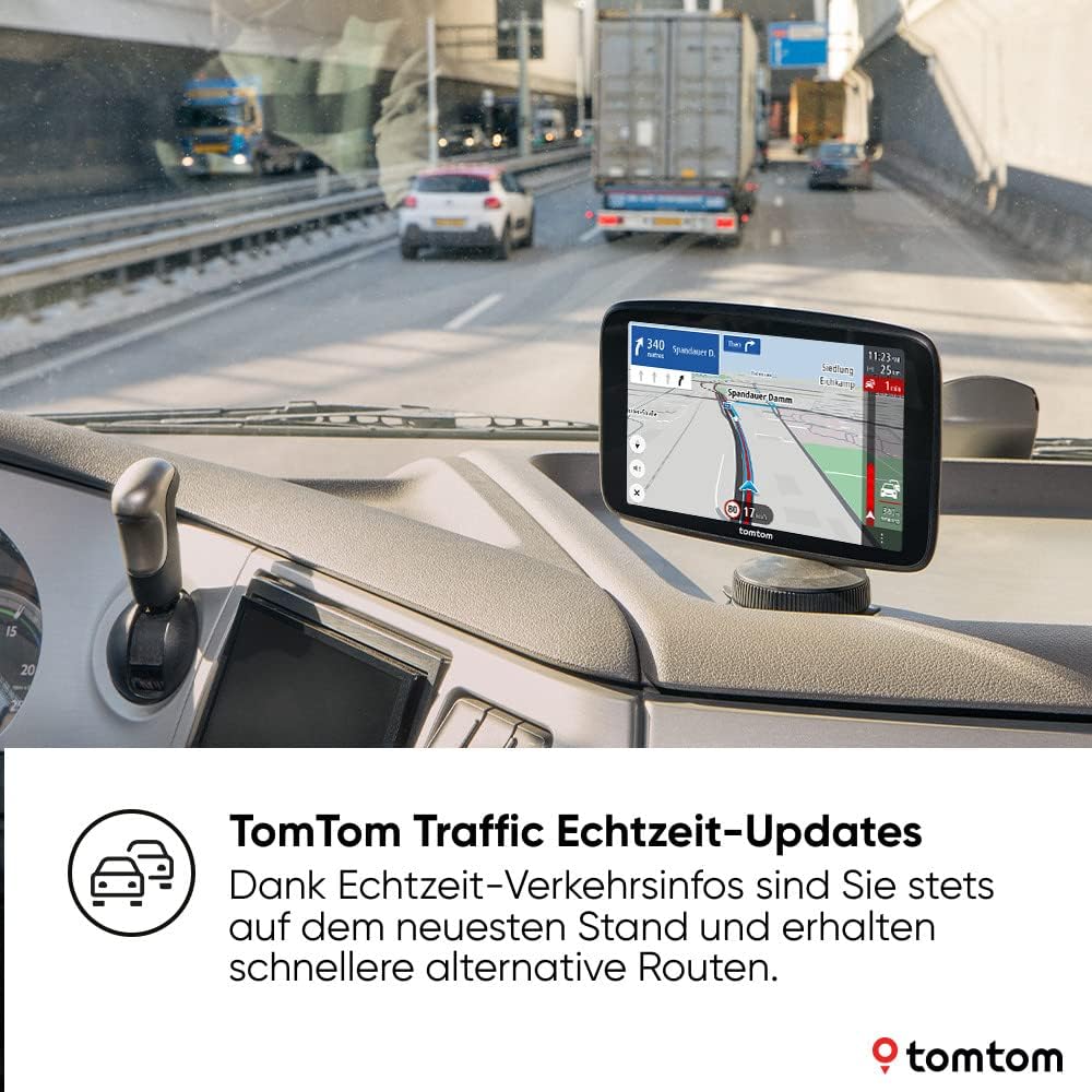 TomTom GO Expert Plus 7-Zoll LKW Navi: Präzise Routen, Echtzeit-Traffic, Weltkarten