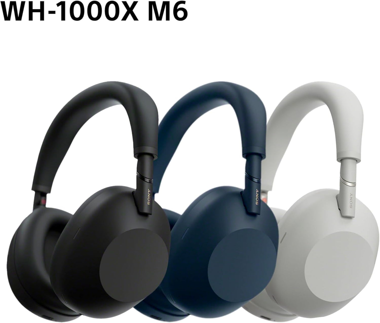 Sony WH-1000XM6 Flagship Noise Cancelling Over-Ear Kopfhörer – Hi-Res Sound, Komfort, faltbar, 30h Akku