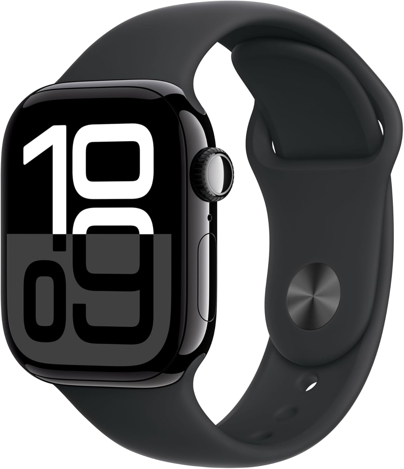 Apple Watch Series 10 GPS Smartwatch 42mm Alugehäuse Diamantschwarz Sportarmband M/L