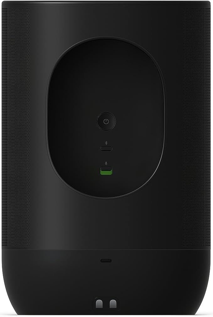 Sonos Move 2: Tragbarer WLAN Bluetooth Speaker, Alexa, 24h Akku