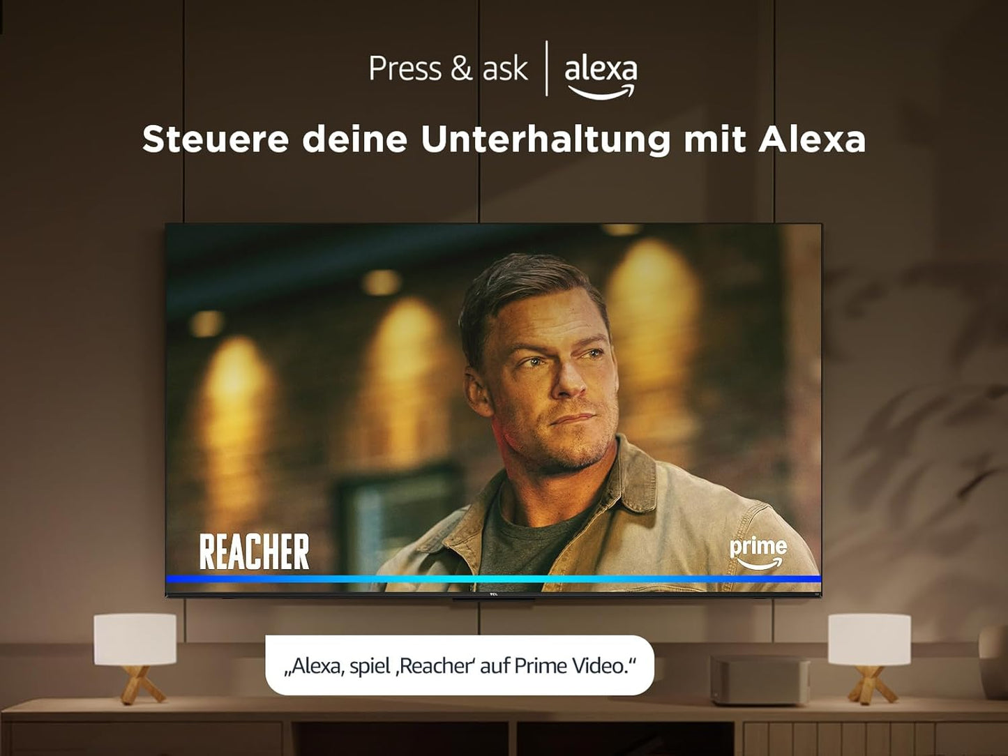TCL 55 Zoll QLED 4K UHD Fire TV Smart TV Alexa Dolby Vision Atmos