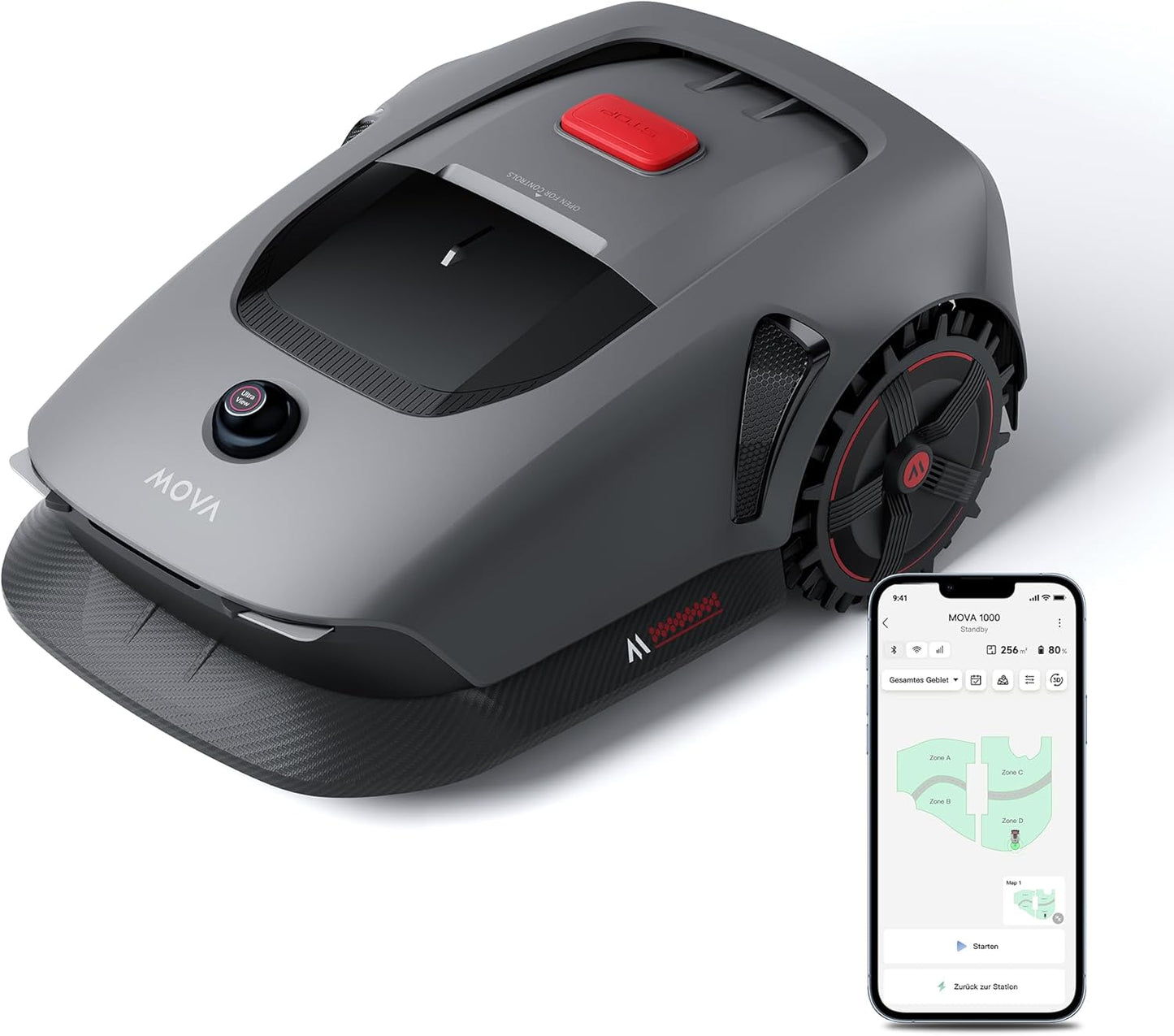 MOVA 1000 Mähroboter 1000 m², 3D-LiDAR & App-Steuerung
