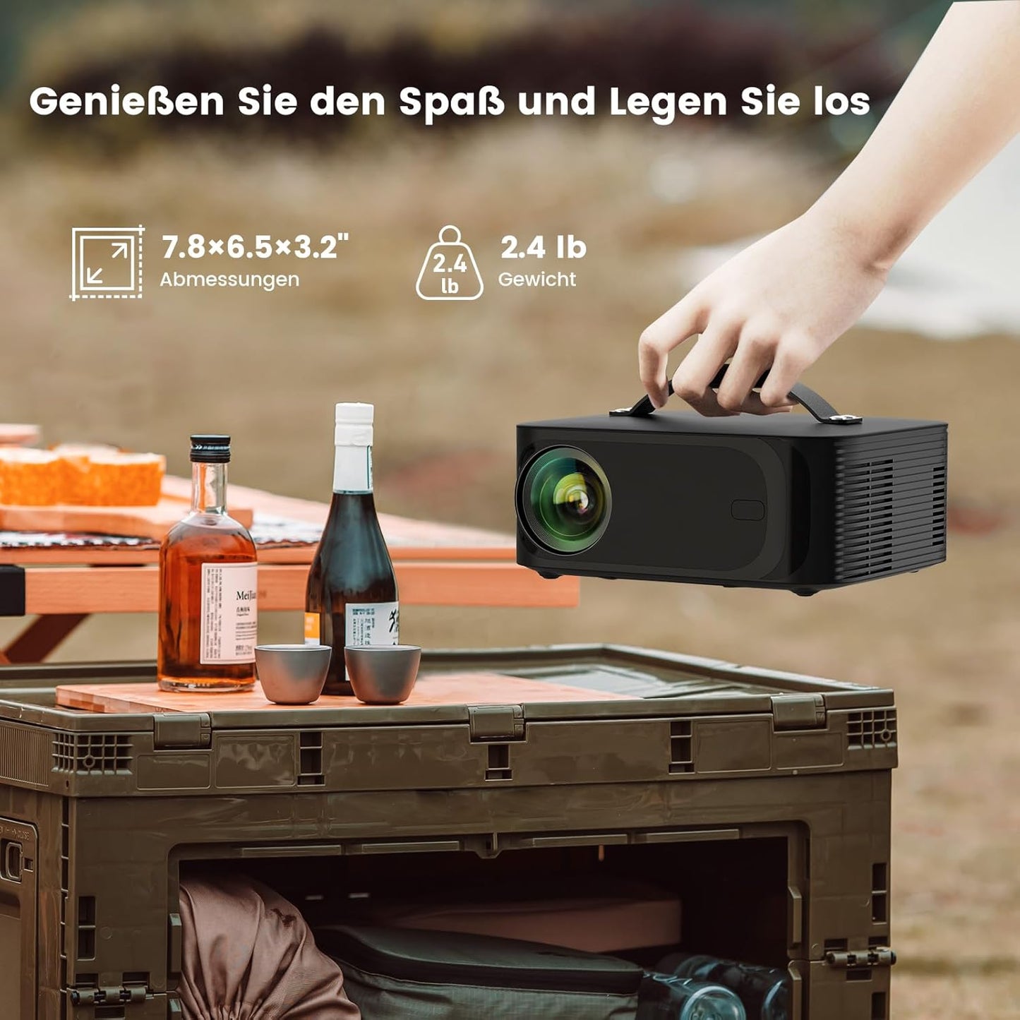 ONOAYO Smart 4K Mini Beamer: 1000 ANSI, Dolby Audio, WiFi6, Netflix