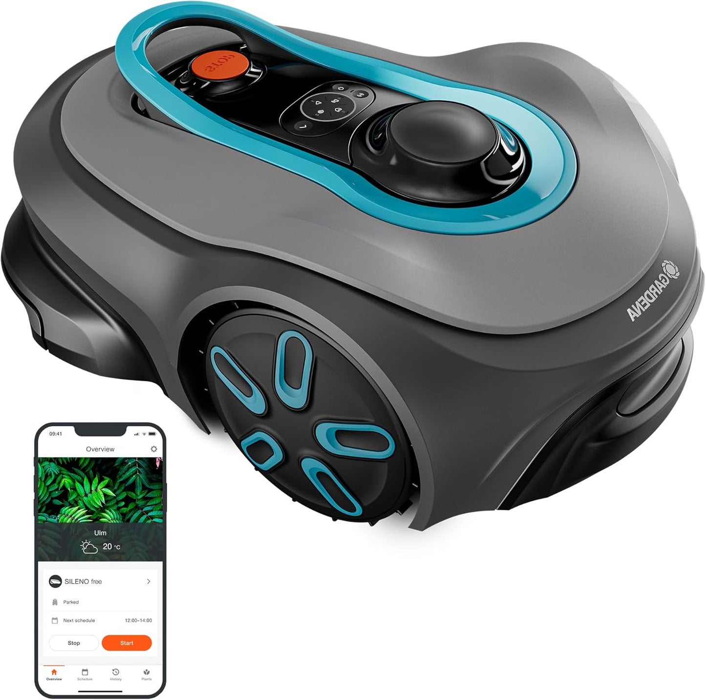 Gardena SILENO Free 1100 m² kabelloser Mähroboter, App & LONA