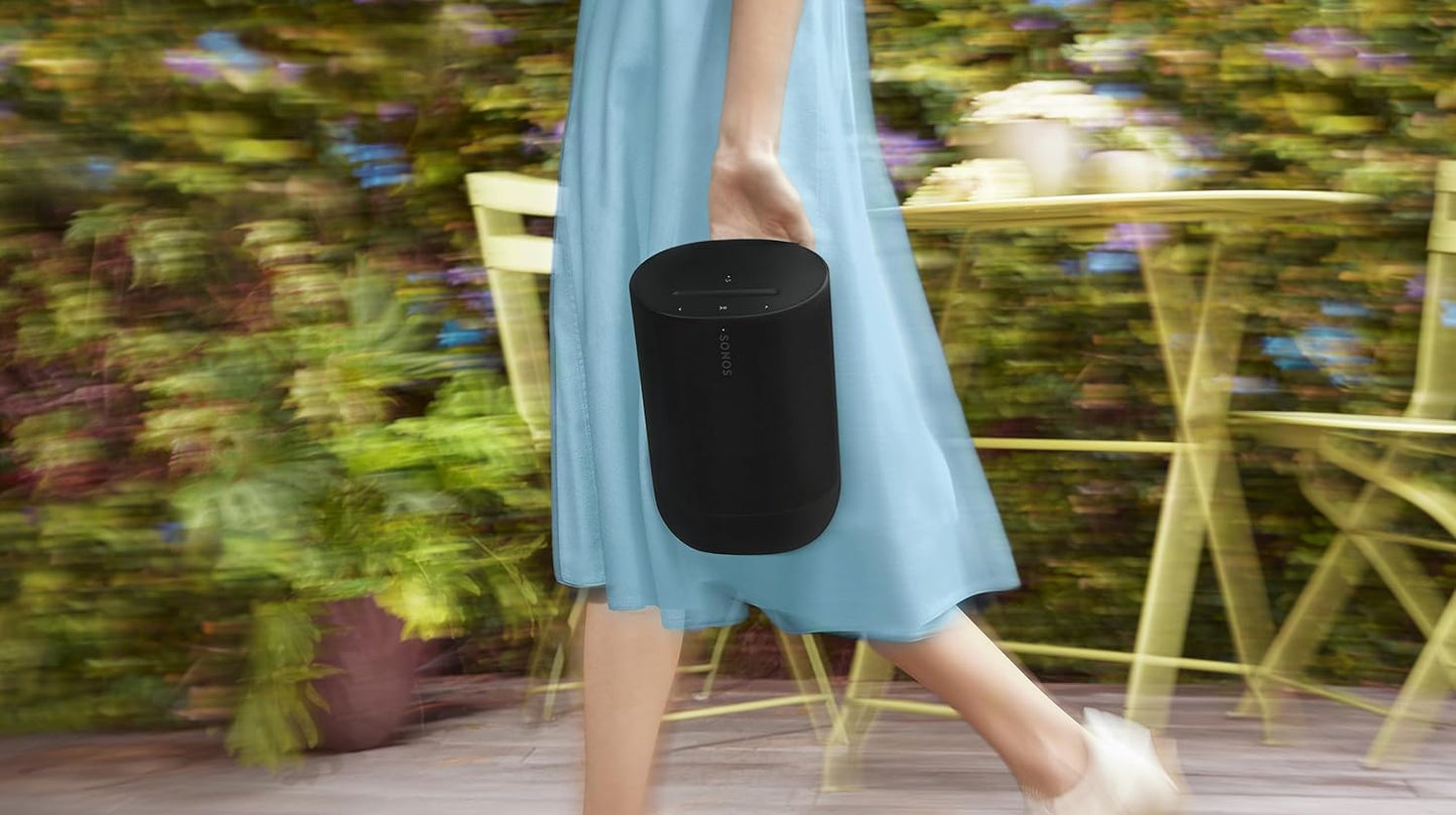 Sonos Move 2: Tragbarer WLAN Bluetooth Speaker, Alexa, 24h Akku