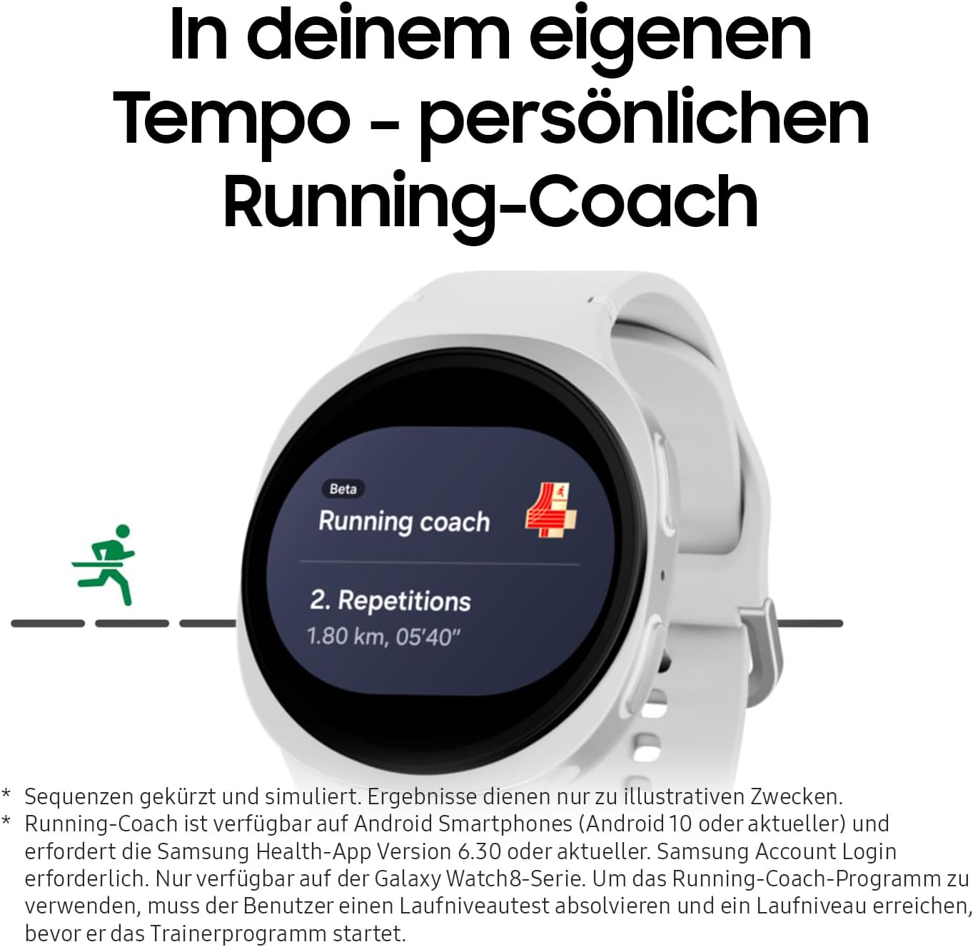 Samsung Galaxy Watch8 Smartwatch mit AI, 44mm, Bluetooth, Fitness, Wellness, Schlaf-Coaching