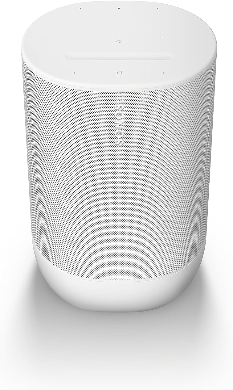 Sonos Move 2 Tragbarer WLAN Bluetooth Lautsprecher – 24h Akku, Alexa, Ladestation