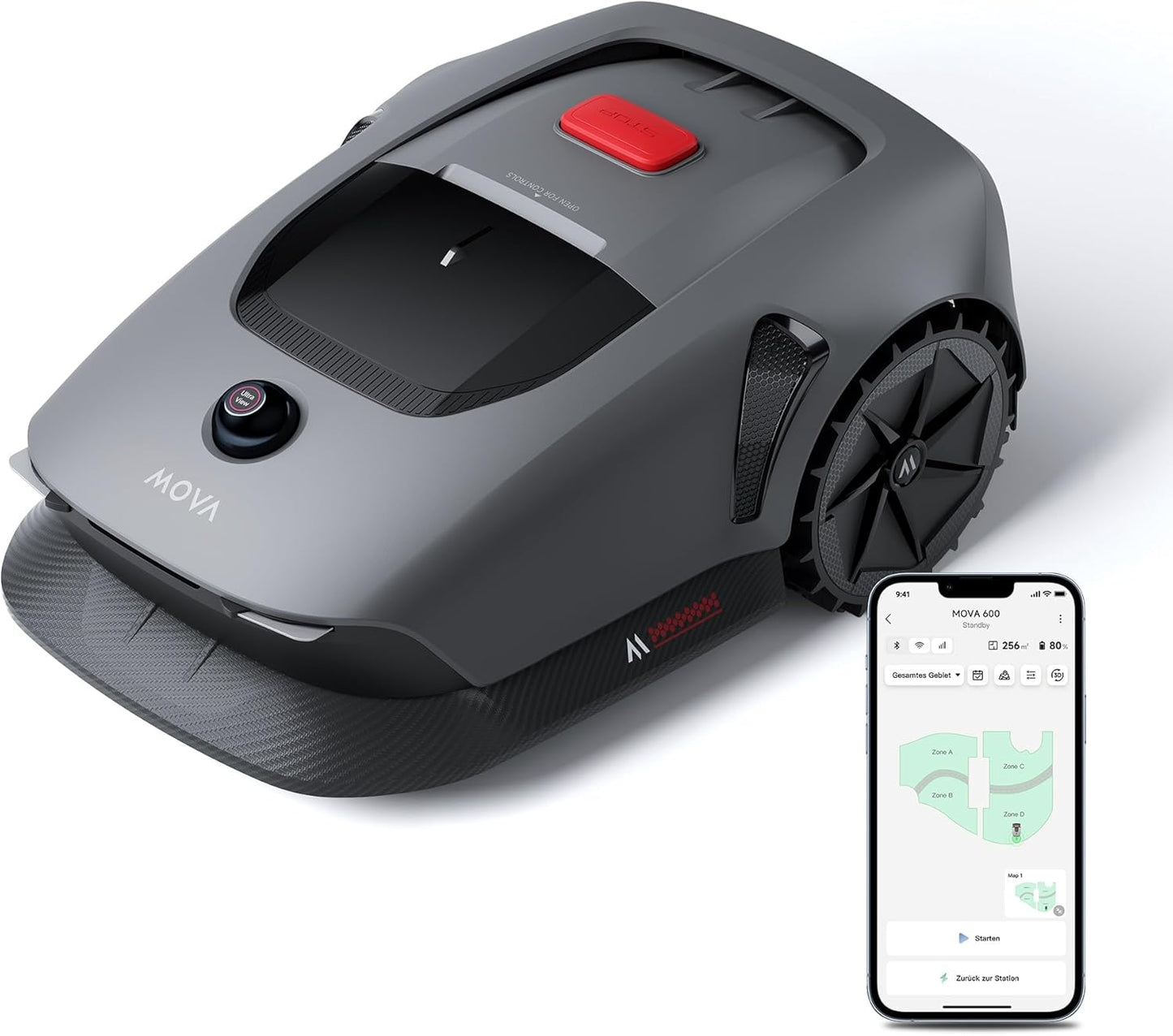 MOVA 600 Mähroboter 600 m², 3D-LiDAR & App-Steuerung