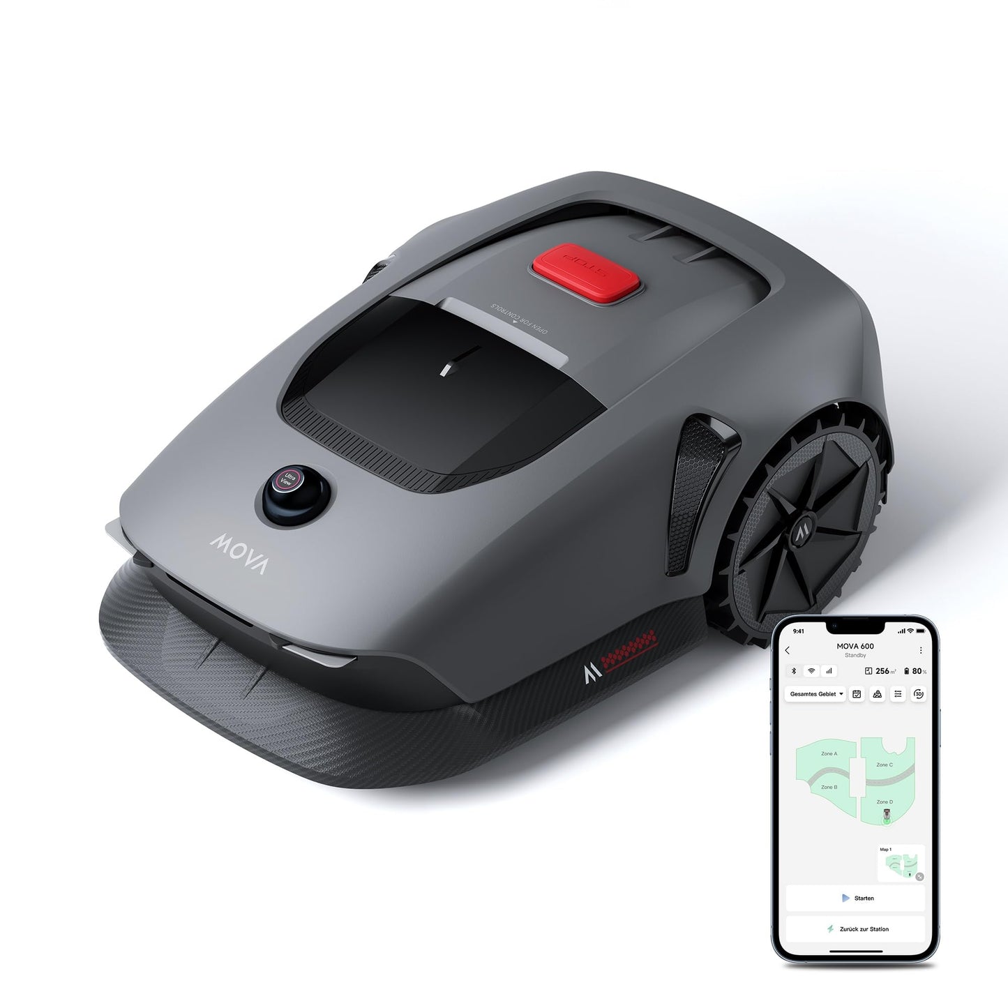 MOVA 1000 Mähroboter 1000 m², 3D-LiDAR & App-Steuerung