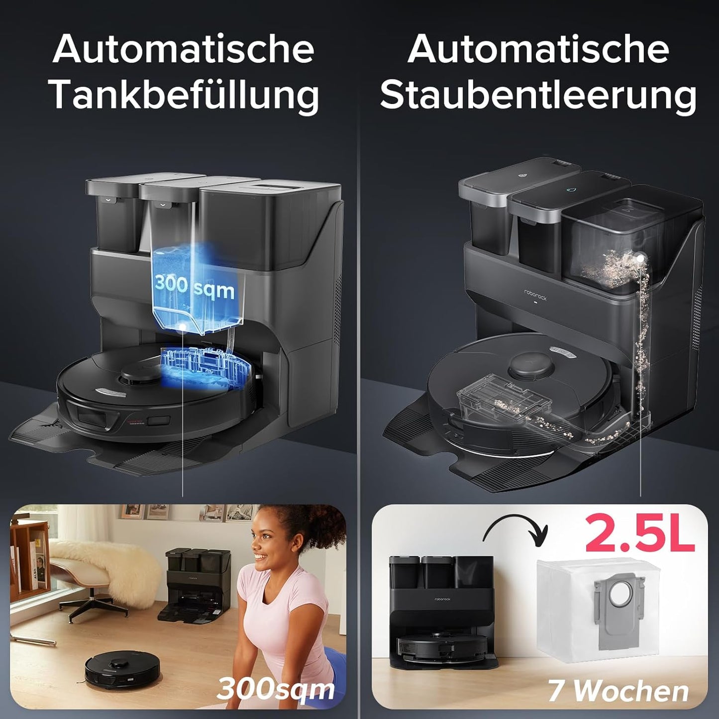 Roborock S7 Max Ultra, 5500 Pa, Selbstreinigung & App-Steuerung
