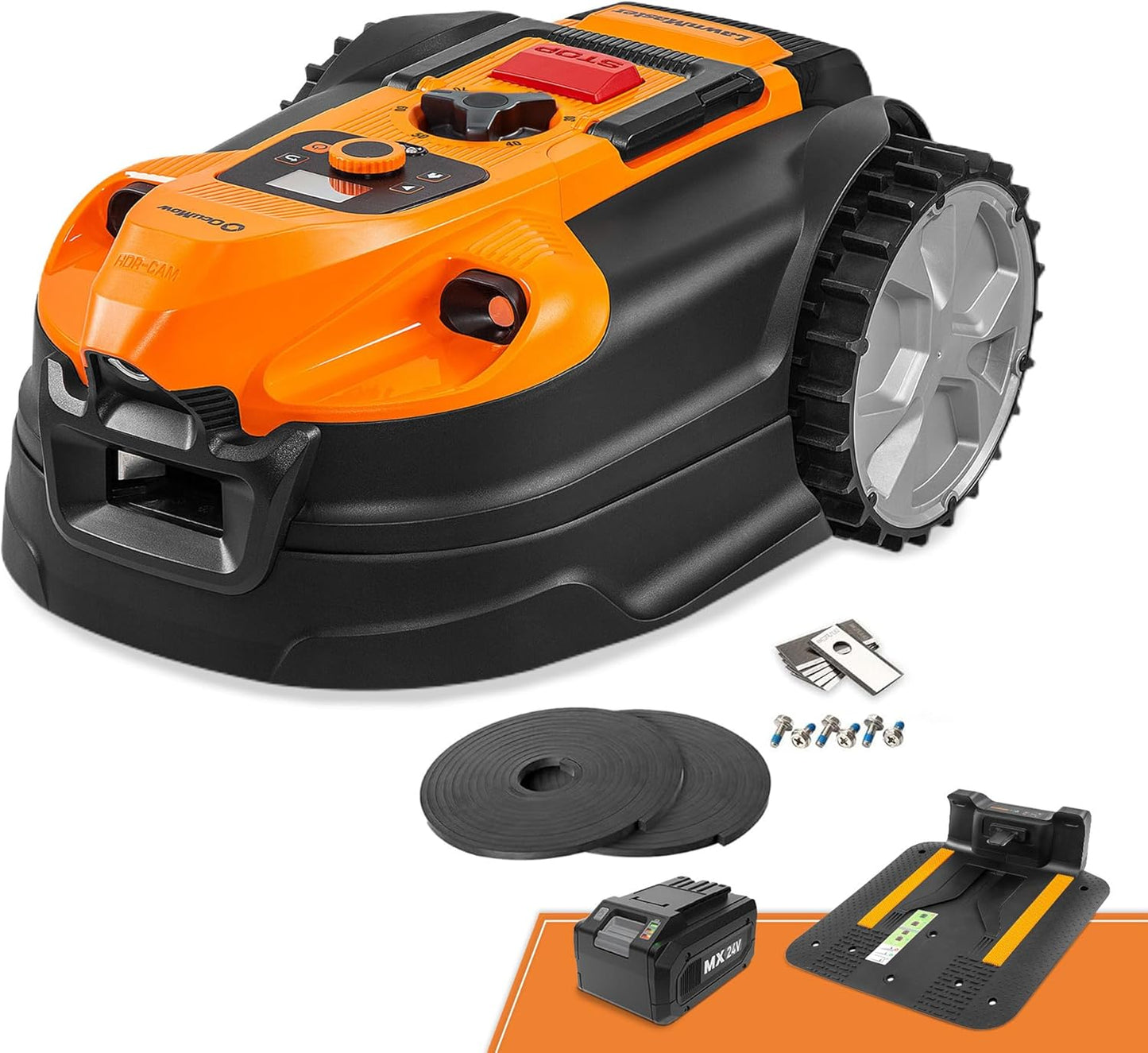 LawnMaster VBRM18AMID4R Mähroboter 800 m², ohne Kabel, WiFi & App