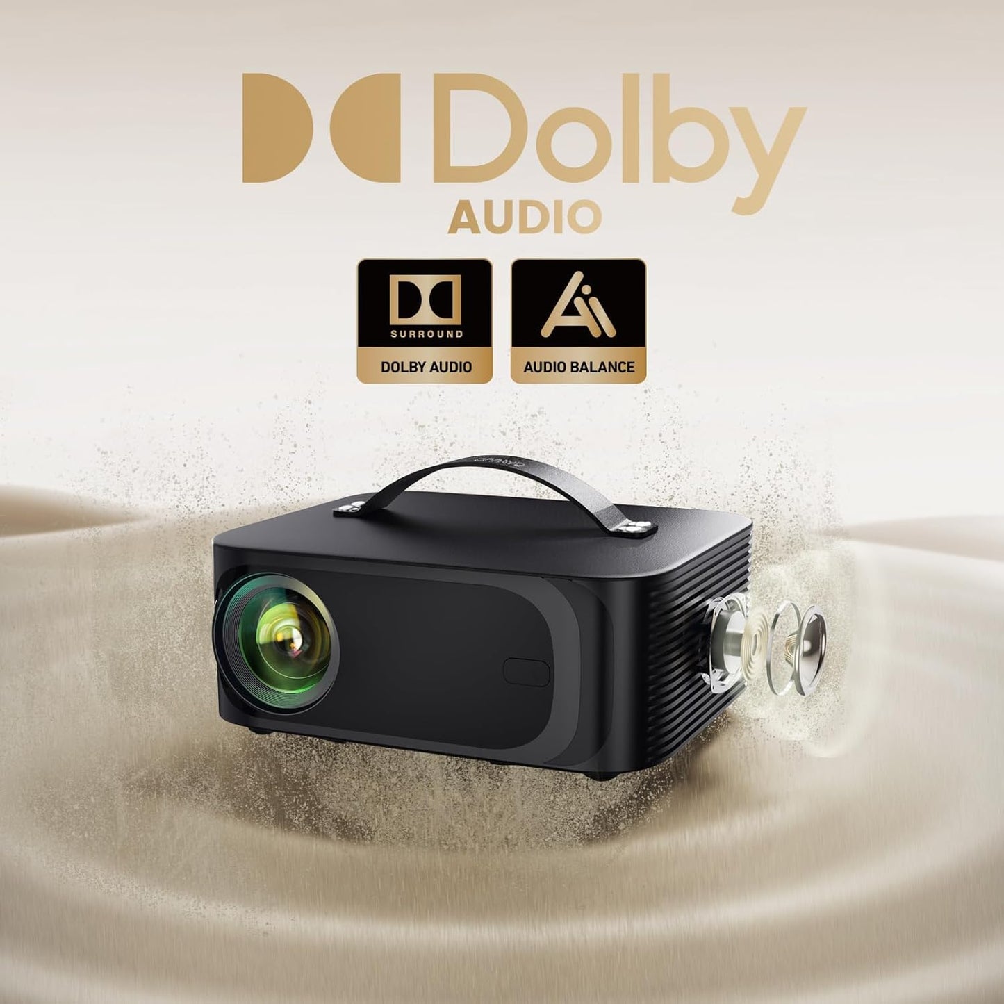 ONOAYO Smart 4K Mini Beamer: 1000 ANSI, Dolby Audio, WiFi6, Netflix