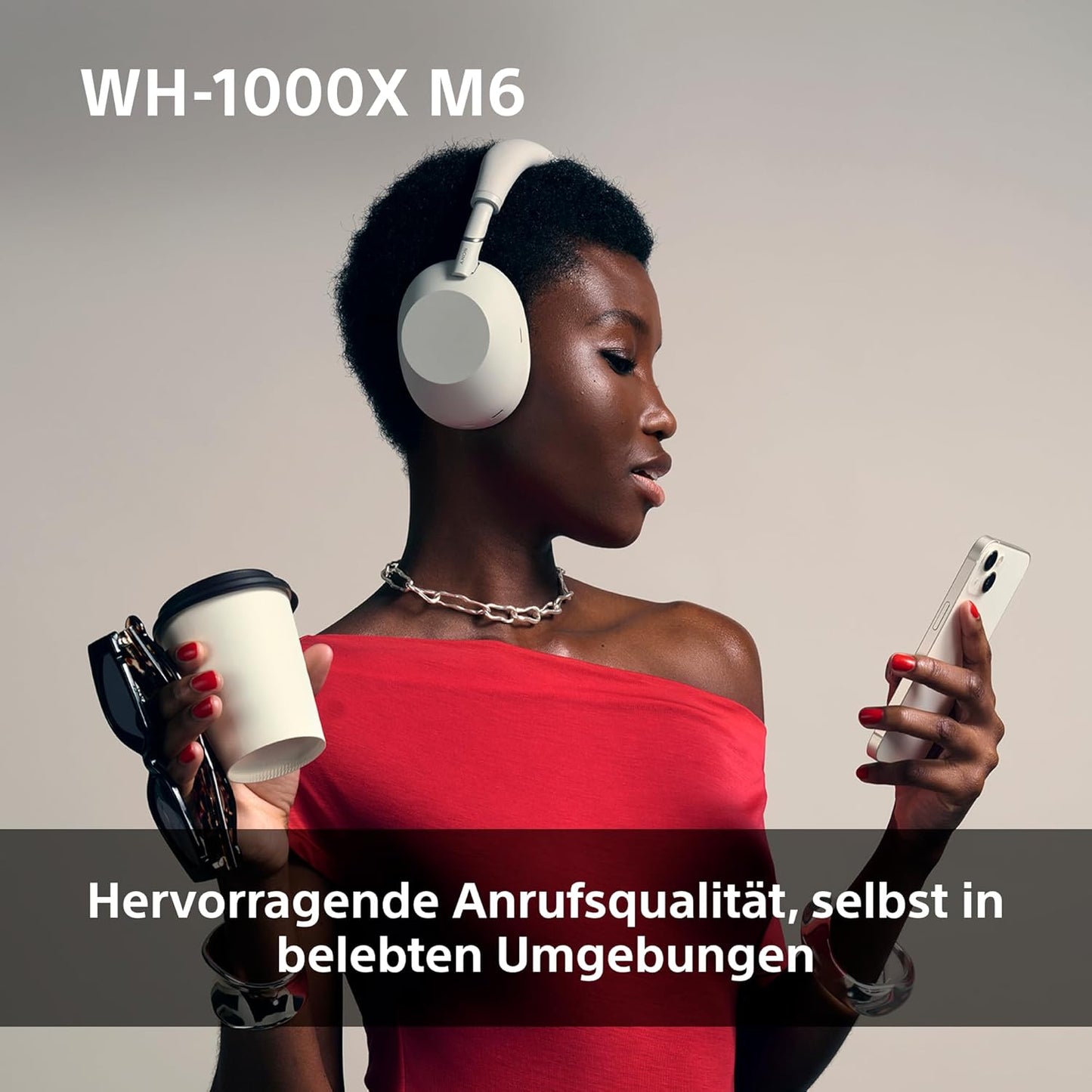 Sony WH-1000XM6 Over-Ear Noise Cancelling Kopfhörer: Hi-Res Sound, Komfort, faltbar, 30h Akku