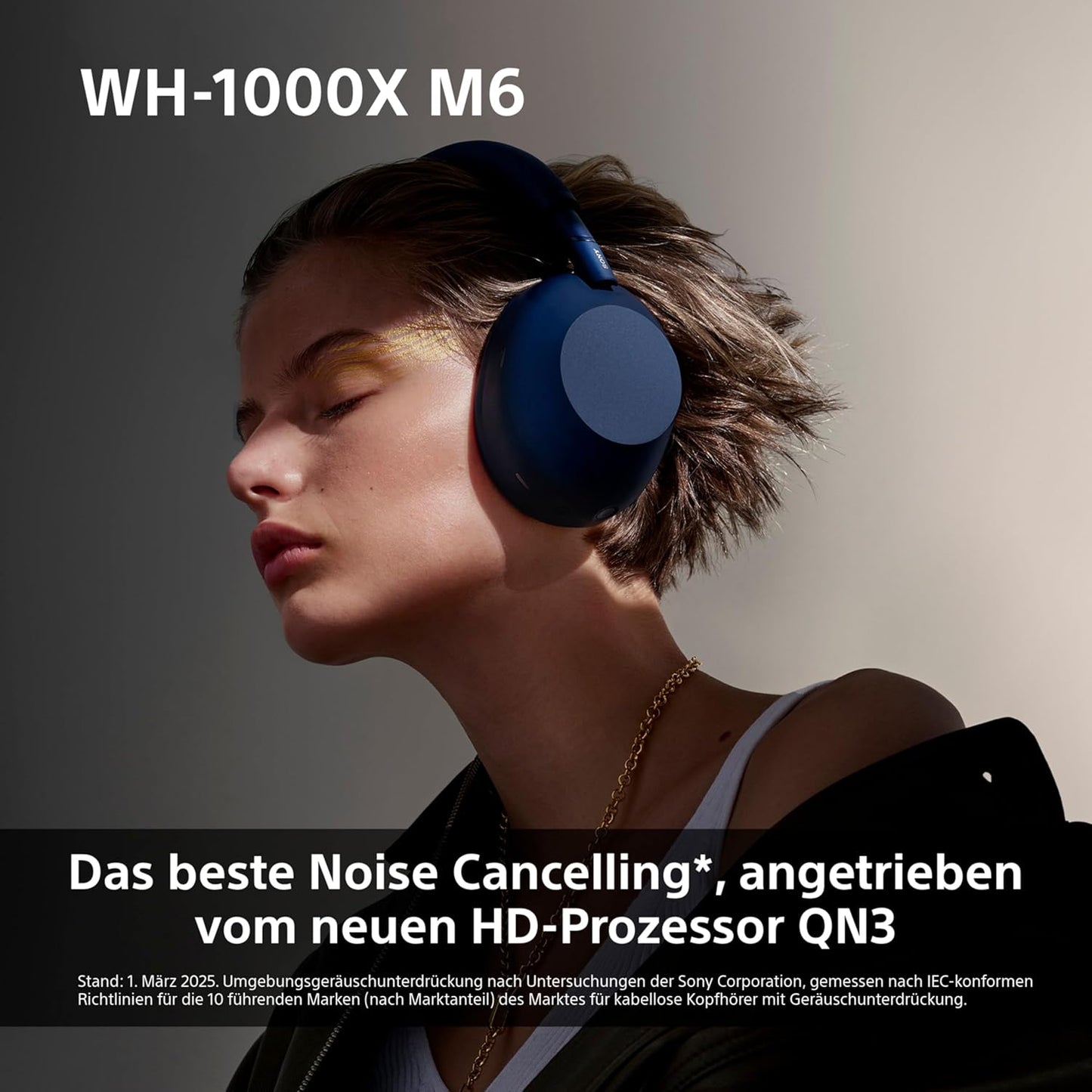 Sony WH-1000XM6 Over-Ear Noise Cancelling Kopfhörer: Hi-Res Sound, Komfort, faltbar, 30h Akku