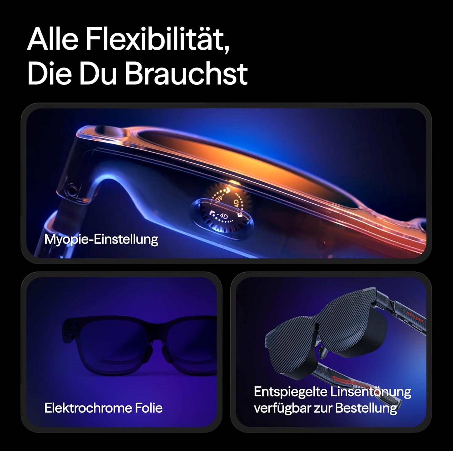 VITURE Luma Pro XR-Brille: 152” 1200p Ultra-Scharf, 1000 Nits, Multi-Plattform