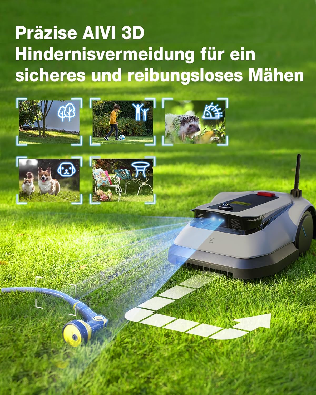 ECOVACS GOAT G1-800 Mähroboter 800 m², ohne Kabel, GPS & Hindernisvermeidung