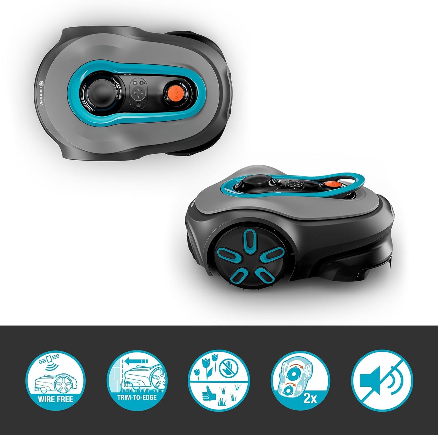 Gardena SILENO Free 1100 m² kabelloser Mähroboter, App & LONA