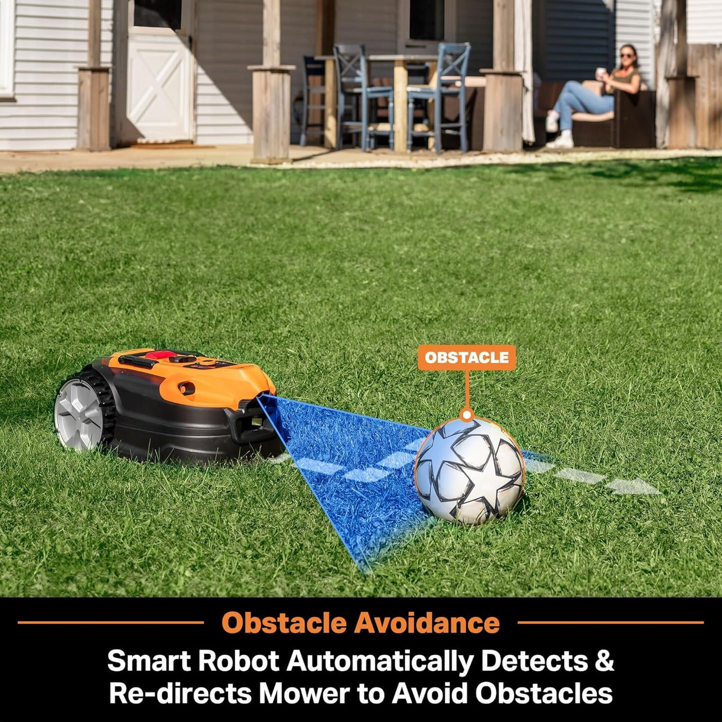 LawnMaster VBRM18AMID4R Mähroboter 800 m², ohne Kabel, WiFi & App