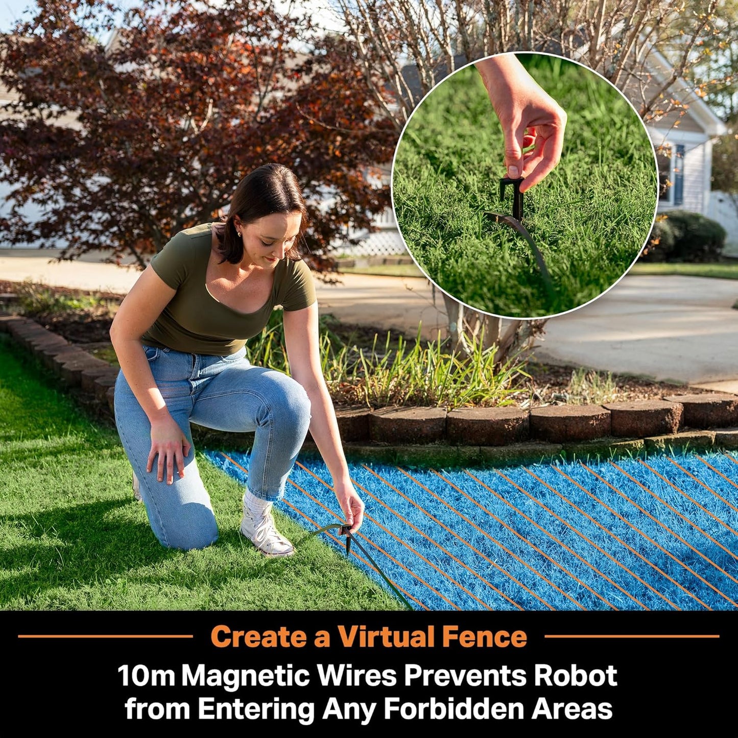 LawnMaster VBRM18AMID4R Mähroboter 800 m², ohne Kabel, WiFi & App