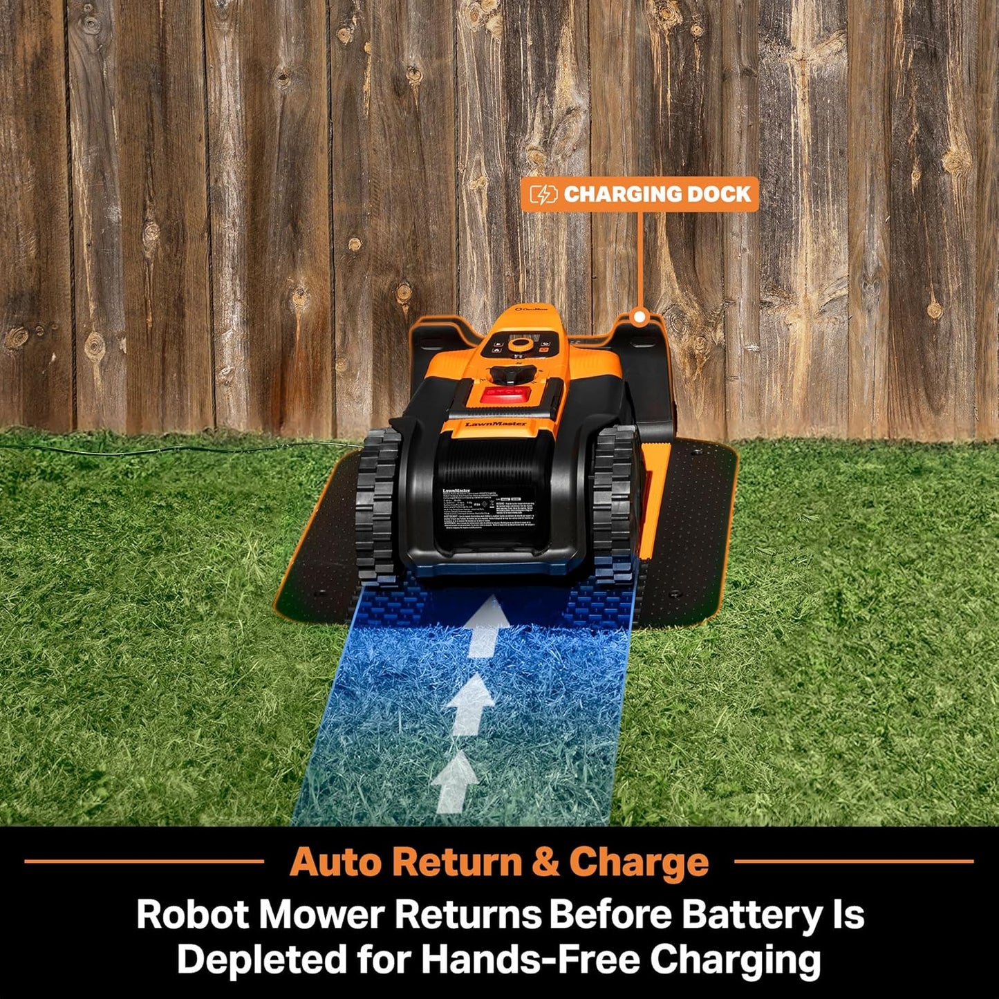 LawnMaster VBRM18AMID4R Mähroboter 800 m², ohne Kabel, WiFi & App