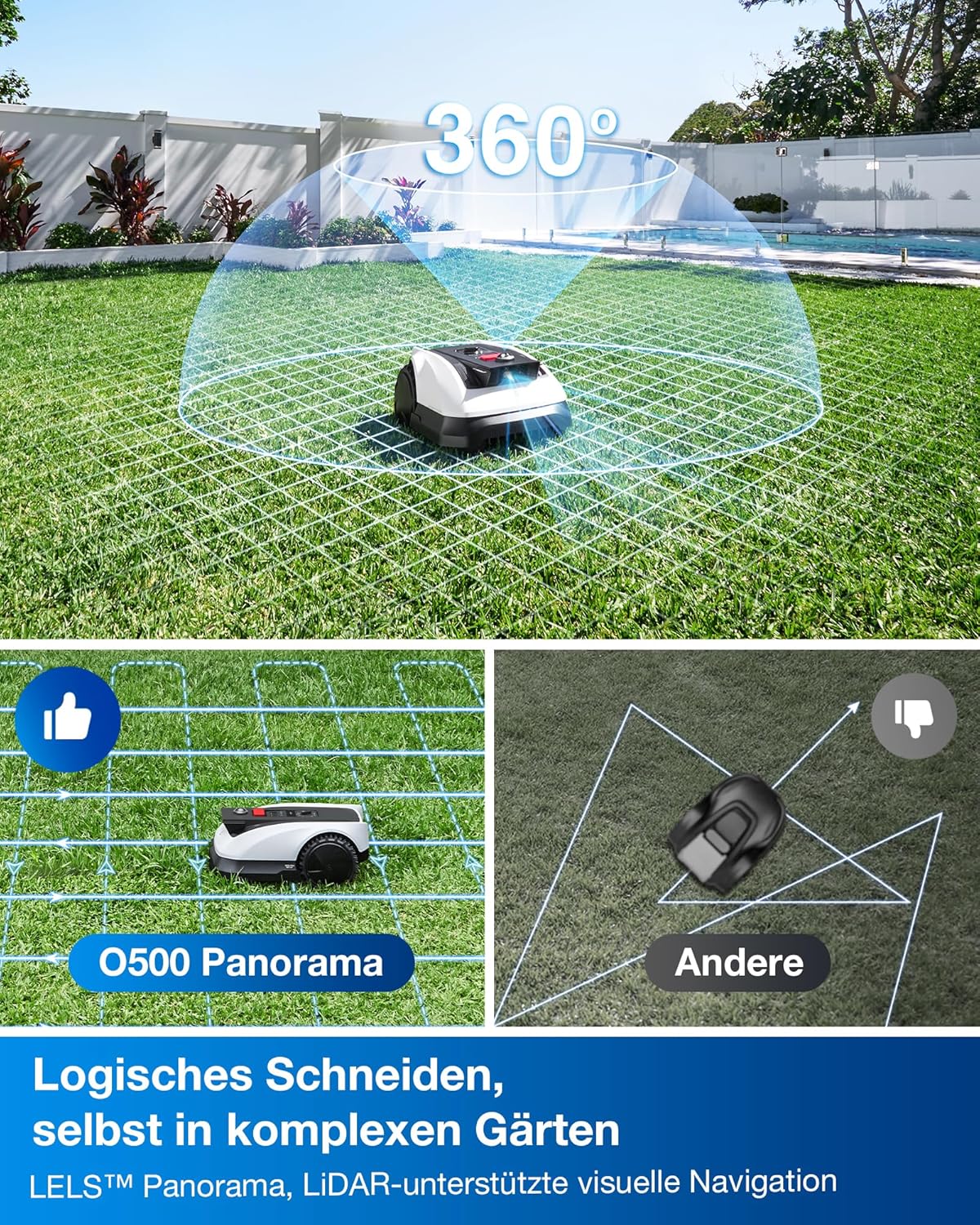 ECOVACS Goat O500 Mähroboter 500 m², LiDAR & ohne Kabel