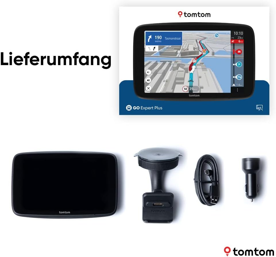 TomTom GO Expert Plus 7-Zoll LKW Navi: Präzise Routen, Echtzeit-Traffic, Weltkarten