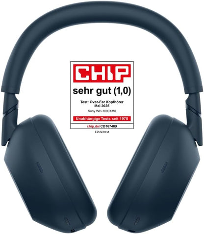 Sony WH-1000XM6 Flagship Noise Cancelling Over-Ear Kopfhörer – Hi-Res Sound, Komfort, faltbar, 30h Akku