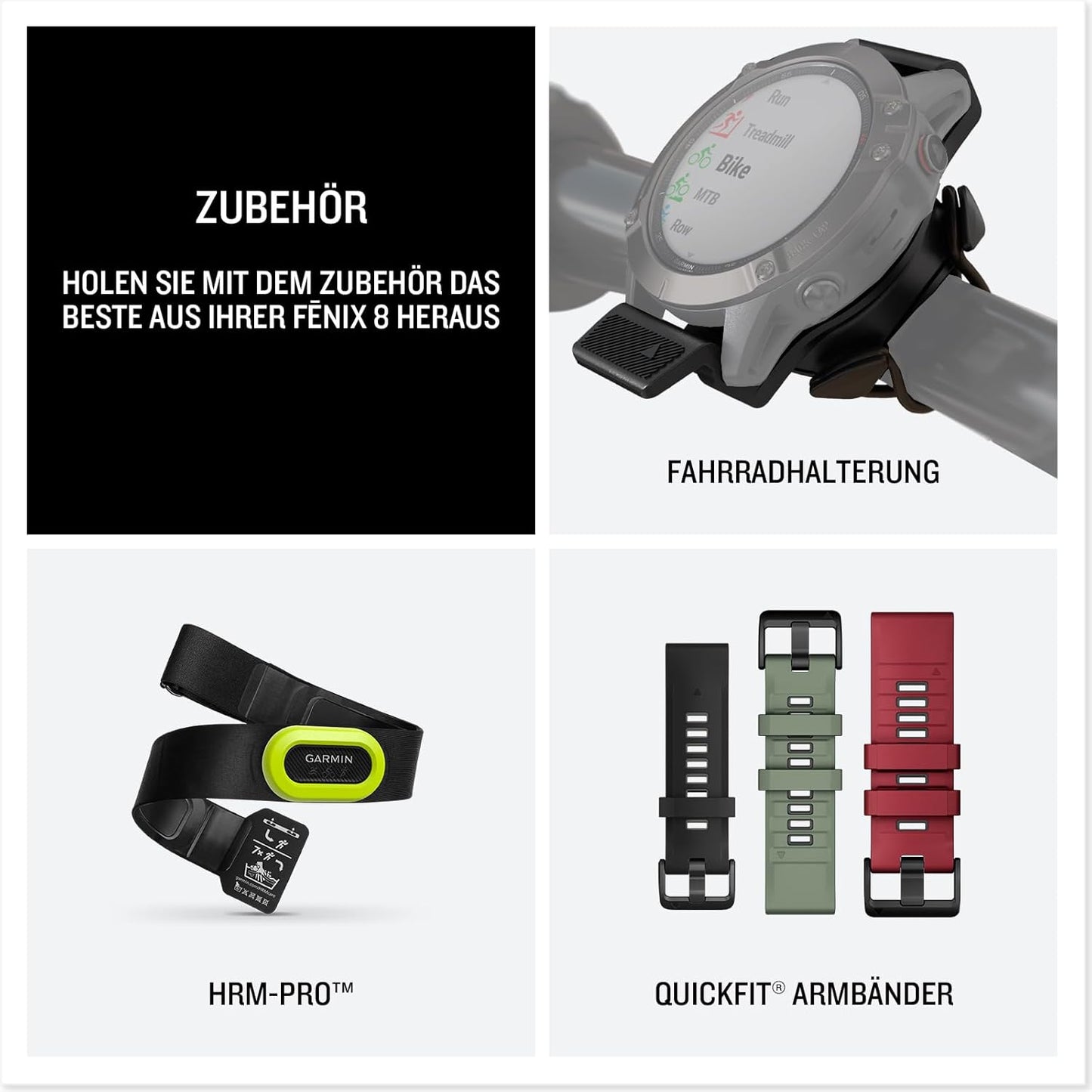 Garmin fēnix 8 47mm GPS-Multisport-Smartwatch: Brillantes AMOLED, Taschenlampe, Topo-Karten, Telefonie
