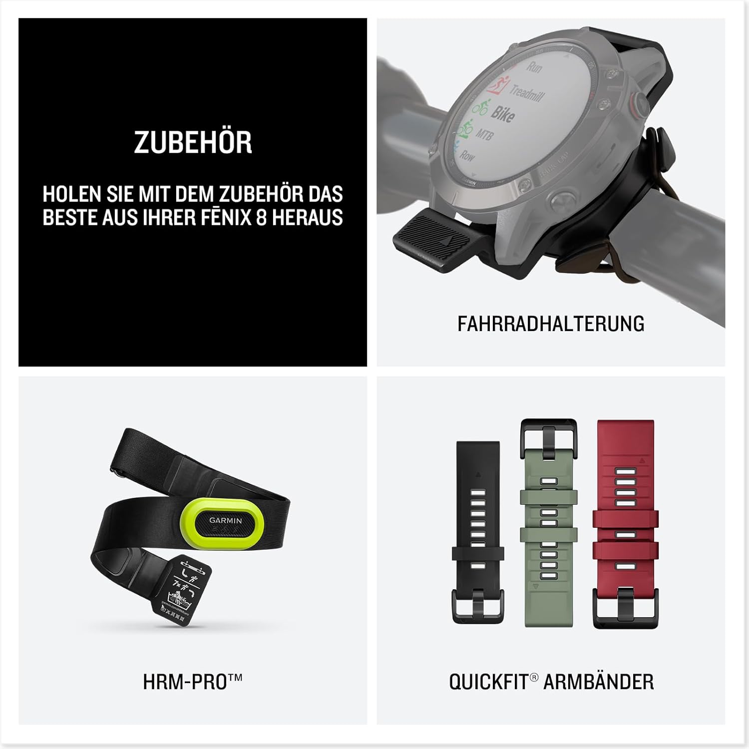 Garmin fēnix 8 47mm GPS-Multisport-Smartwatch: Brillantes AMOLED, Taschenlampe, Topo-Karten, Telefonie