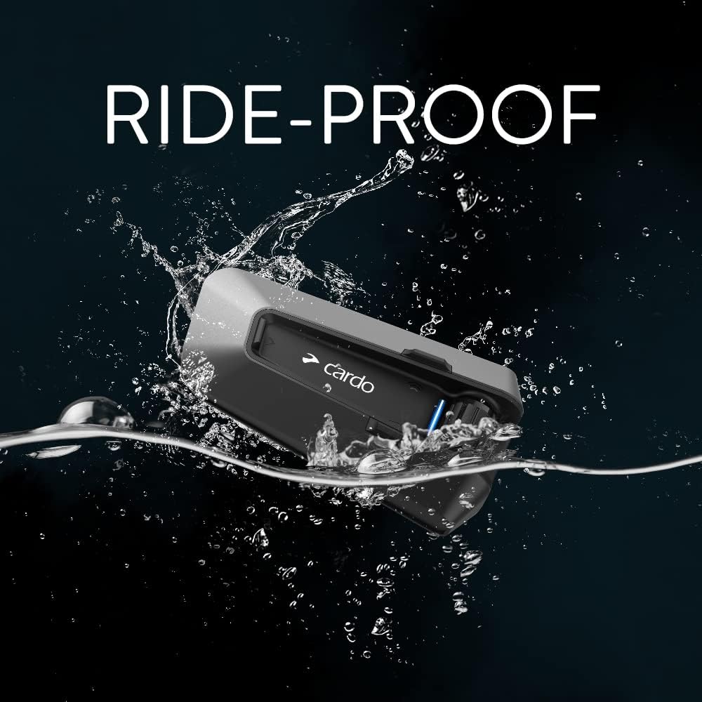 Cardo PACKTALK Edge Motorrad Bluetooth Kommunikationssystem JBL Sound Einzelpackung