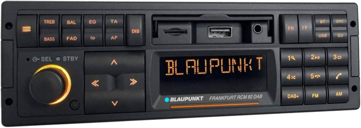 Blaupunkt Frankfurt RCM 82 DAB 1-DIN Autoradio: Modernes Retro mit Bluetooth, USB, SD, DAB+, 200W, Freisprecheinrichtung