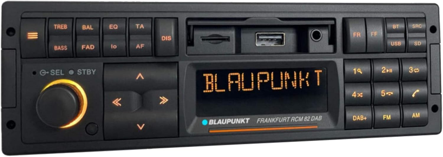 Blaupunkt Frankfurt RCM 82 DAB 1-DIN Autoradio: Modernes Retro mit Bluetooth, USB, SD, DAB+, 200W, Freisprecheinrichtung