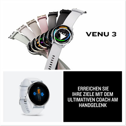 Garmin Venu 3S 41mm GPS Fitness-Smartwatch AMOLED, lange Akkulaufzeit & Bluetooth Telefonie