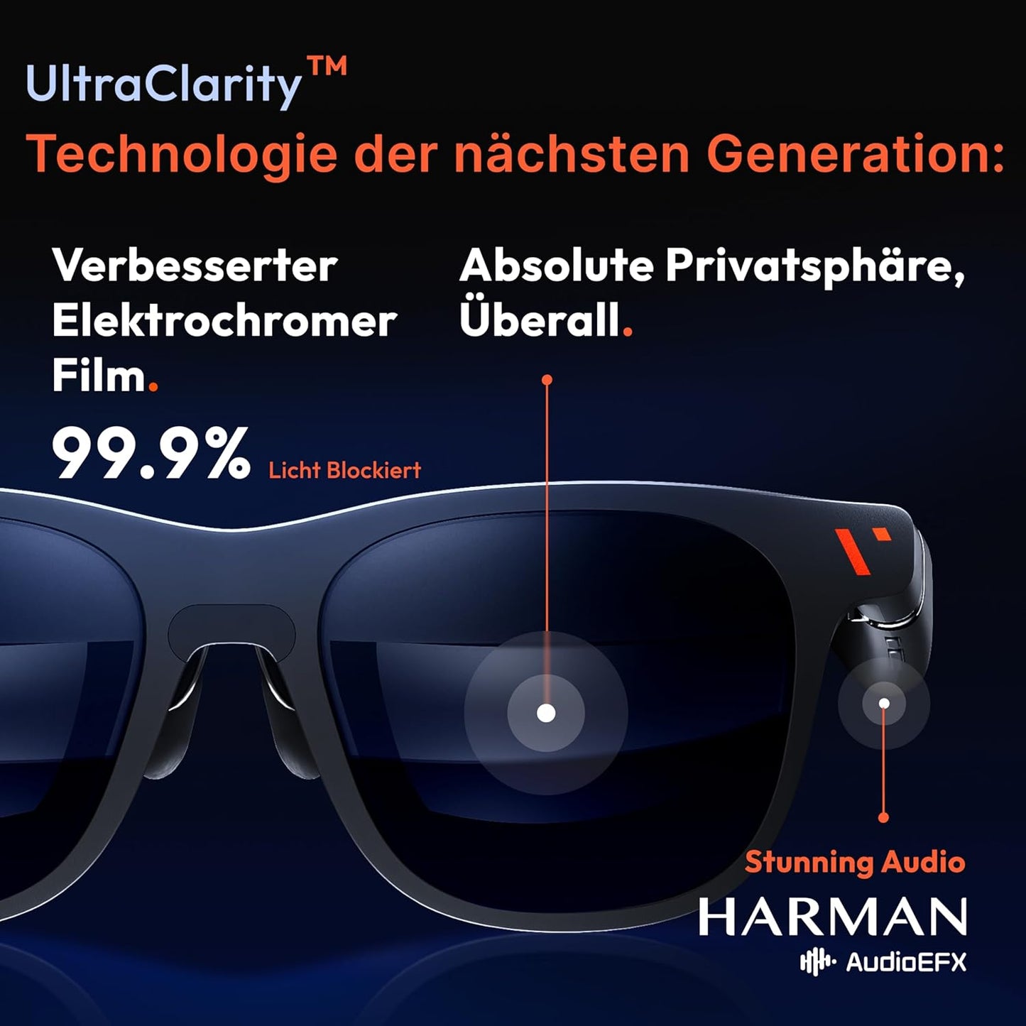 VITURE Pro XR/AR Brille: Immersives 135-Zoll 120Hz Display, Harman Audio, Elektrochrom