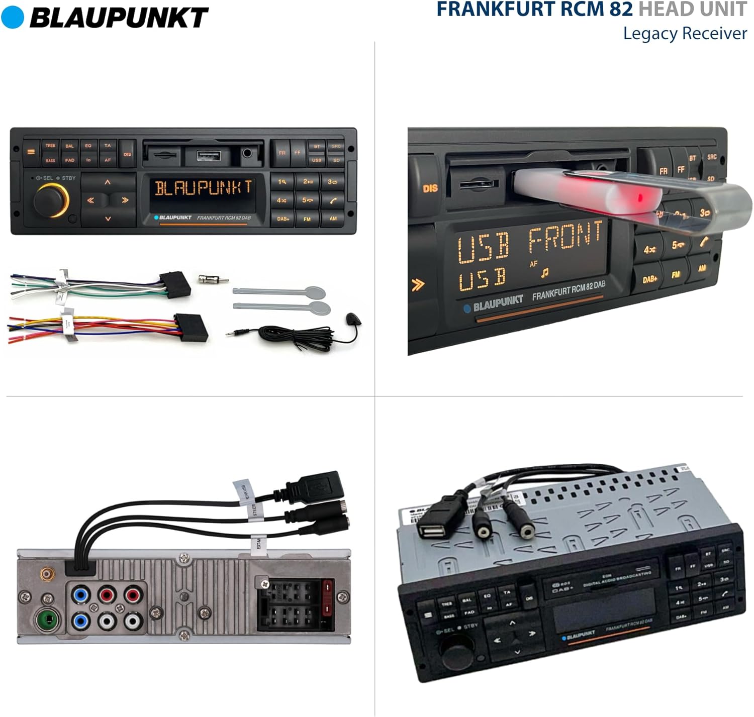 Blaupunkt Frankfurt RCM 82 DAB 1-DIN Autoradio: Modernes Retro mit Bluetooth, USB, SD, DAB+, 200W, Freisprecheinrichtung