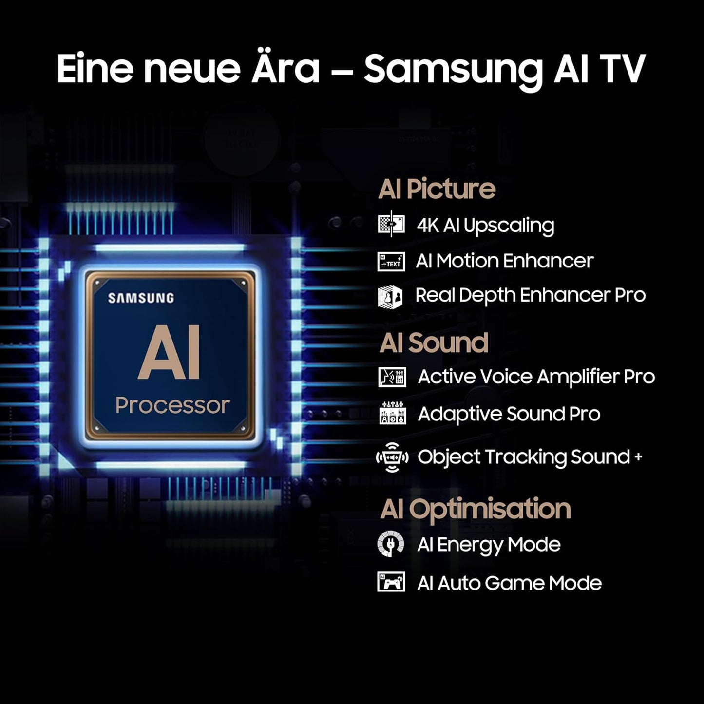 Samsung Neo QLED 4K QN90D 50 Zoll AI TV: Neural Quantum, Mini LED, Dolby Atmos