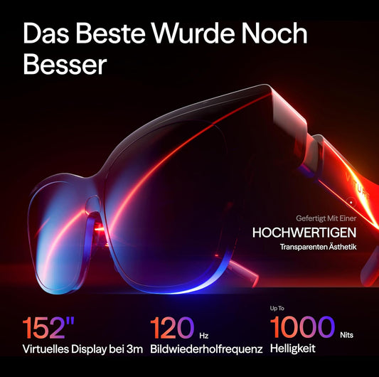 VITURE Luma Pro XR-Brille: 152” 1200p Ultra-Scharf, 1000 Nits, Multi-Plattform
