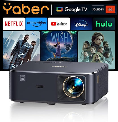 YABER K2s 4K Android TV Beamer: JBL Sound, Autofokus, WiFi 6 für ultimatives Heimkino