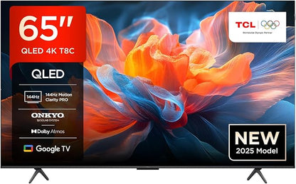 TCL 65 Zoll QLED 4K Smart Google TV, 144Hz Gaming, Onkyo Sound