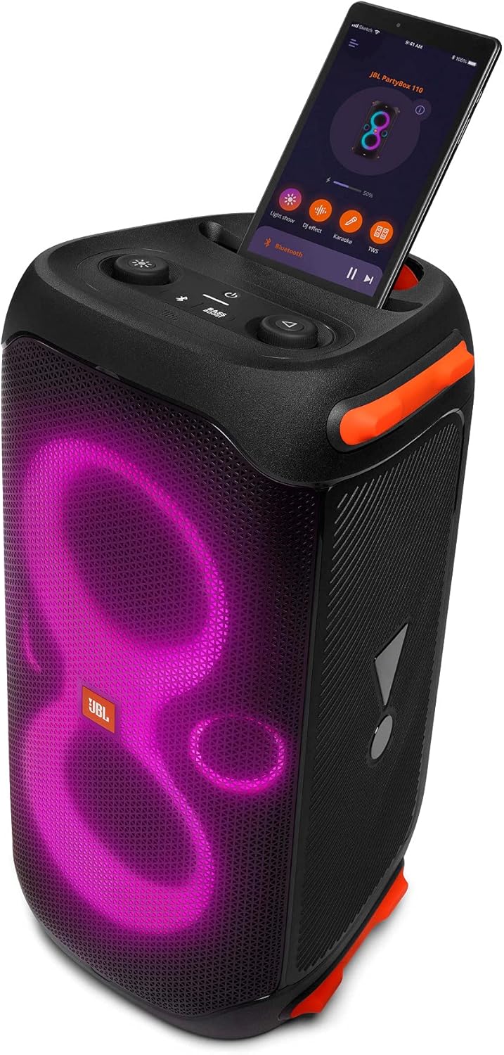 JBL PartyBox 110: Kraftvoller Bluetooth Party-Lautsprecher mit dynamischen Lichteffekten