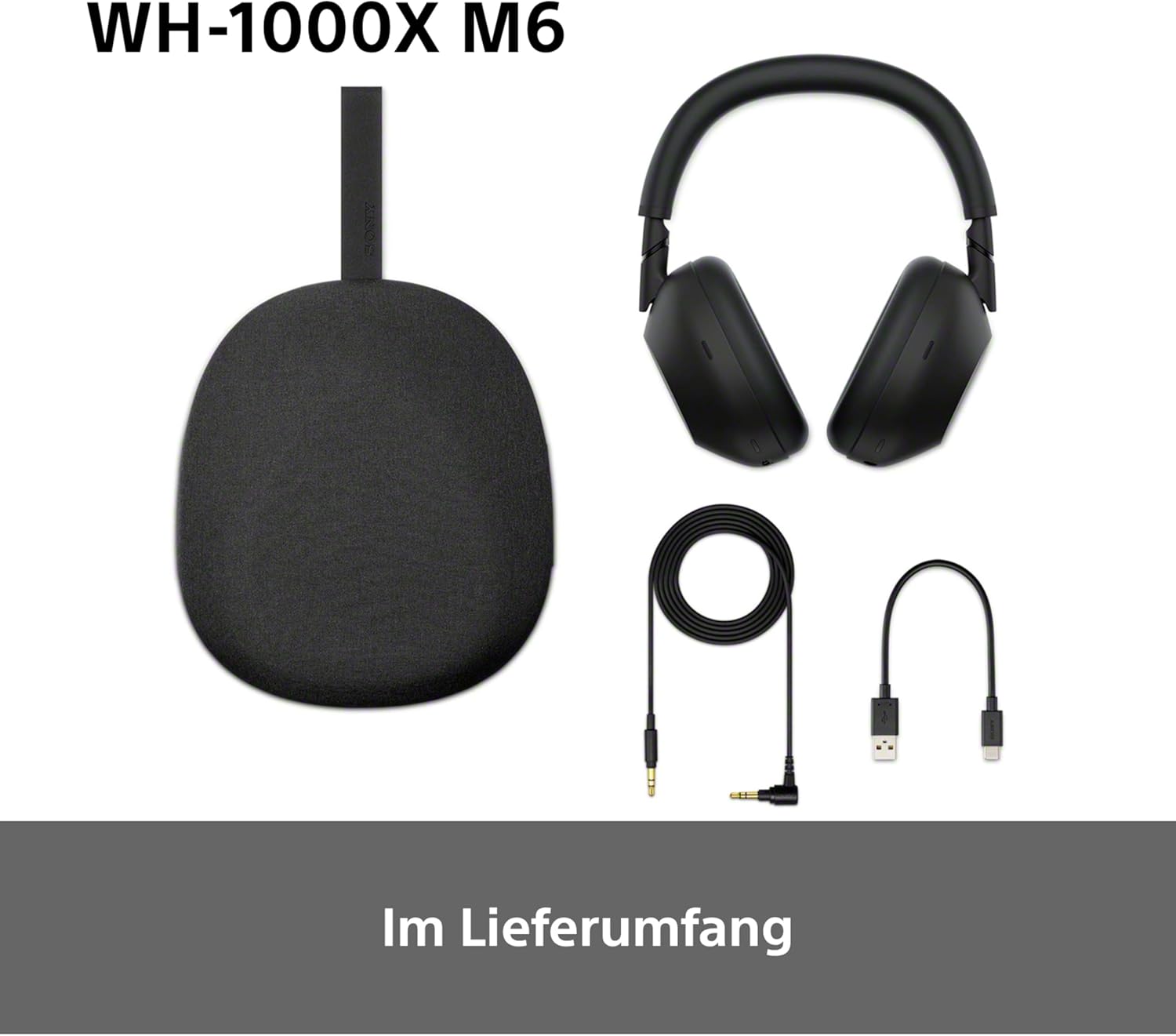 Sony WH-1000XM6 Flagship Noise Cancelling Over-Ear Kopfhörer – Hi-Res Sound, Komfort, faltbar, 30h Akku