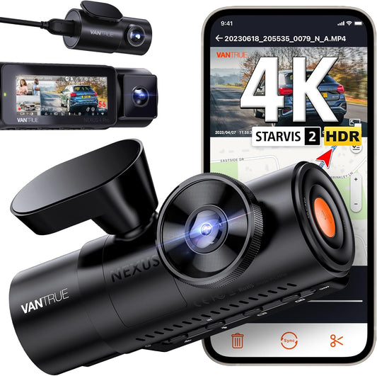 VANTRUE N4 Pro 3-Kanal 4K HDR Dashcam – STARVIS 2, WiFi, GPS, Parküberwachung