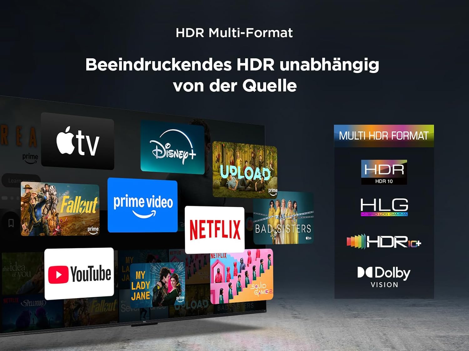 TCL 55 Zoll QLED 4K UHD Fire TV Smart TV Alexa Dolby Vision Atmos