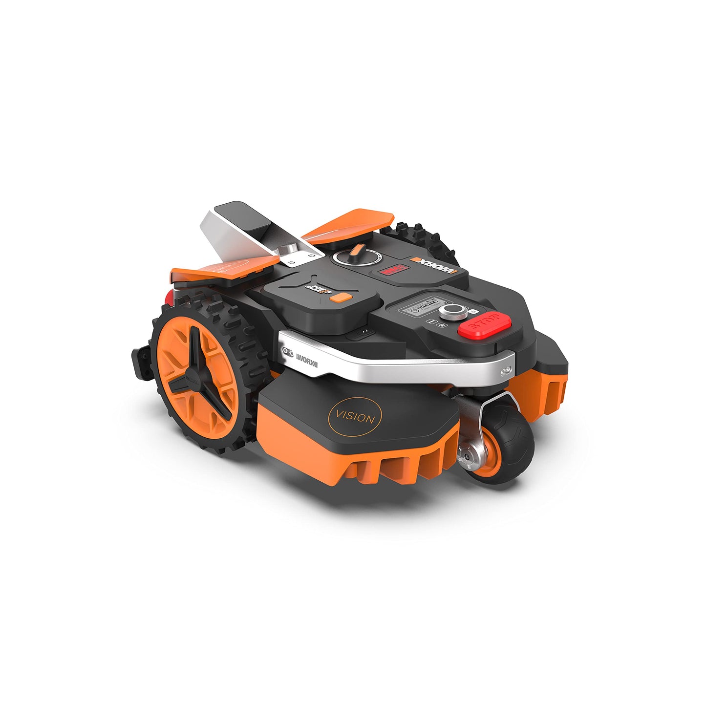 WORX Landroid M WR141E Mähroboter/Akkurasenmäher für kleine Gärten bis 500 qm/Selbstfahrender Rasenmäher für einen sauberen Rasenschnitt, Bunt