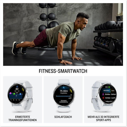 Garmin Venu 3S 41mm GPS Fitness-Smartwatch AMOLED, lange Akkulaufzeit & Bluetooth Telefonie