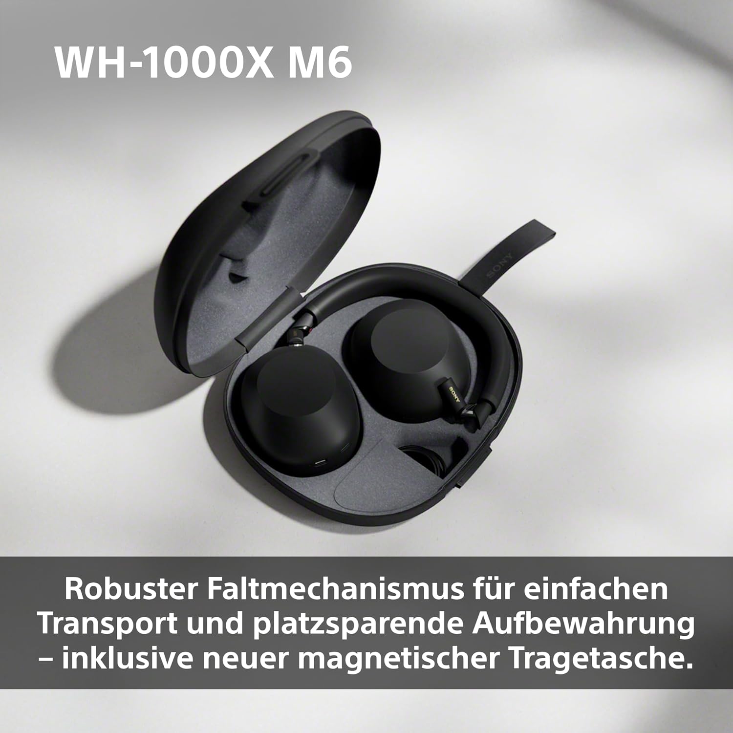 Sony WH-1000XM6 Flagship Noise Cancelling Over-Ear Kopfhörer – Hi-Res Sound, Komfort, faltbar, 30h Akku