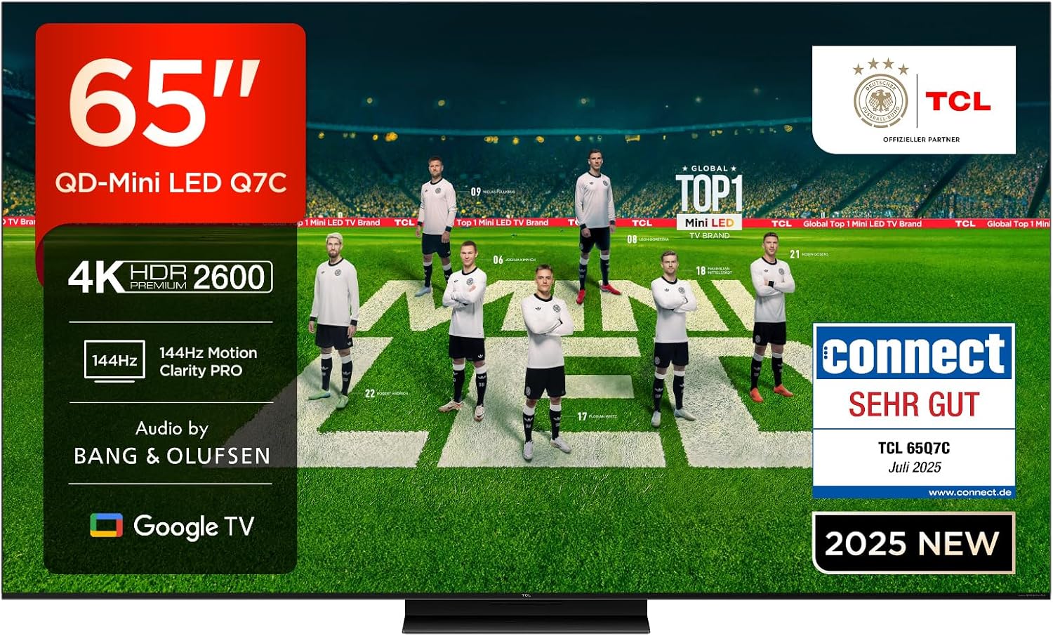 TCL 65Q7C 65 Zoll QLED Mini LED Smart TV: 4K HDR, Dolby Atmos & B&O Sound