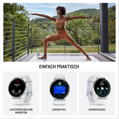 Garmin Venu 3S 41mm GPS Fitness-Smartwatch AMOLED, lange Akkulaufzeit & Bluetooth Telefonie
