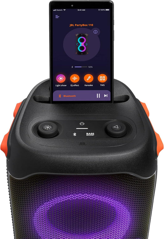 JBL PartyBox 110: Kraftvoller Bluetooth Party-Lautsprecher mit dynamischen Lichteffekten